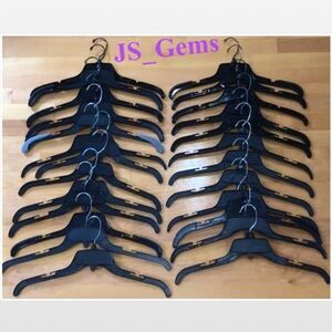 25 Commercial Hangers Adult Various Black Silver